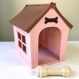 Our Generation Puppy Dog House Pink Brown Accessory for 18” Dolls by Battat OG